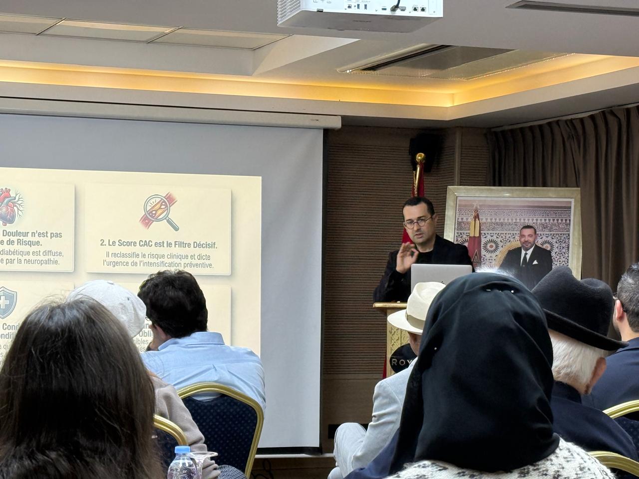 Speaker presenting at the fourth WMSC scientific meeting