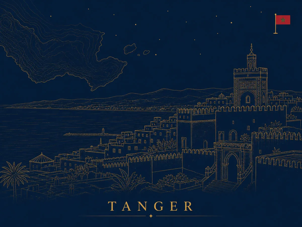 Tanger — ville hôte du congrès, sur le détroit de Gibraltar